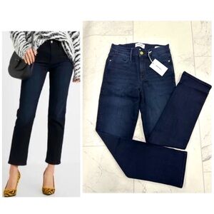 Frame Denim Women's Straight Leg Jeans in Dark Indigo